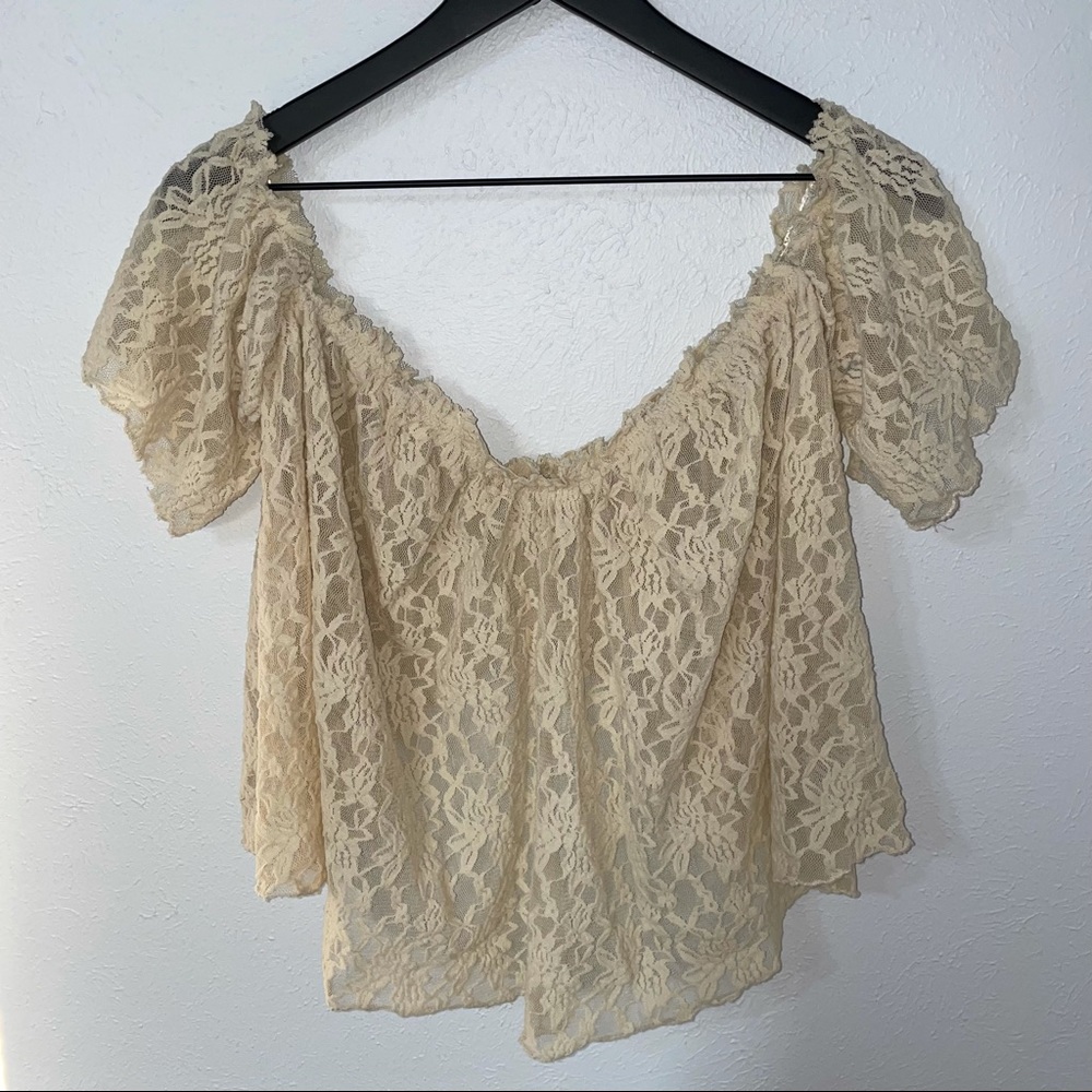 Urban Outfitters Off Shoulder Lace Too
